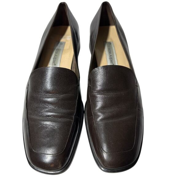 Etienne Aigner “Rush” Leather Slip‑On Preppy Loafers Brown Size 8.5N Leather - Picture 1 of 9